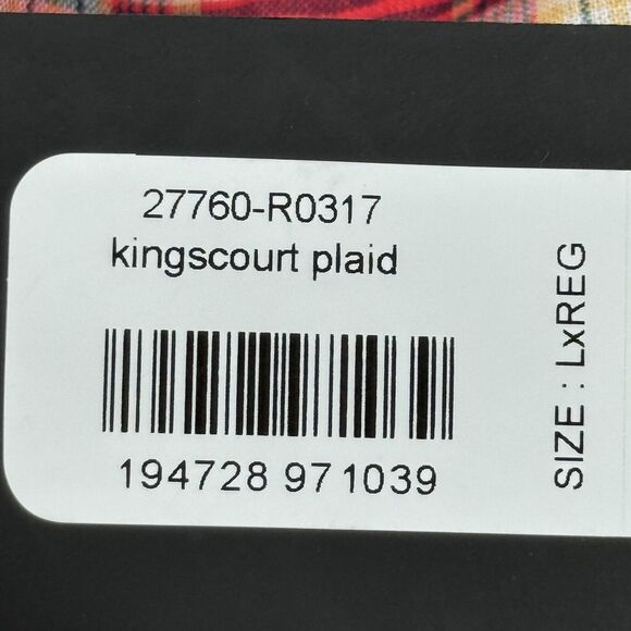 Bonobos Mens Button Up Shirt L Red Yellow Plaid Slim Fit Long Sleeve Western NEW - Picture 8 of 10
